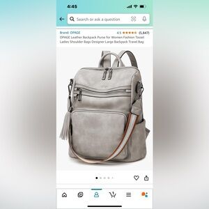 OPAGE Leather Backpack Purse for Women Fashion Tassel Ladies Shoulder Bags